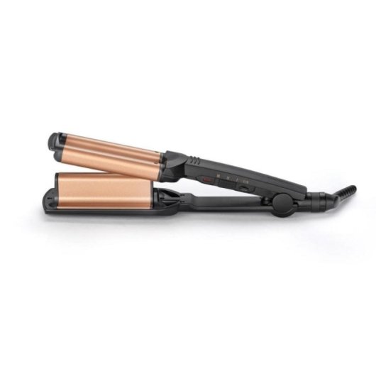 Arricciacapelli BaByliss Deep Waves W2447E, Ceramica di Tormalina, 160-200°C, 3 Temperature, Cavo 2,5 m, Nero Arancione