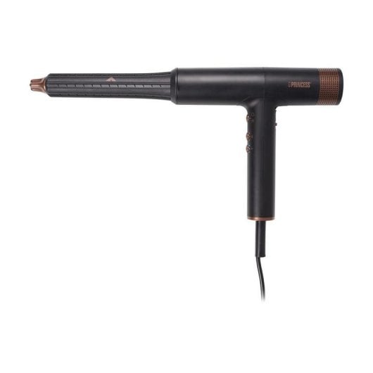 Professioneller Ionen Föhn Princess Airstyler Pro 529205 2000W 6 Temperaturstufen 6 Geschwindigkeiten mit Zubehör Schwarz