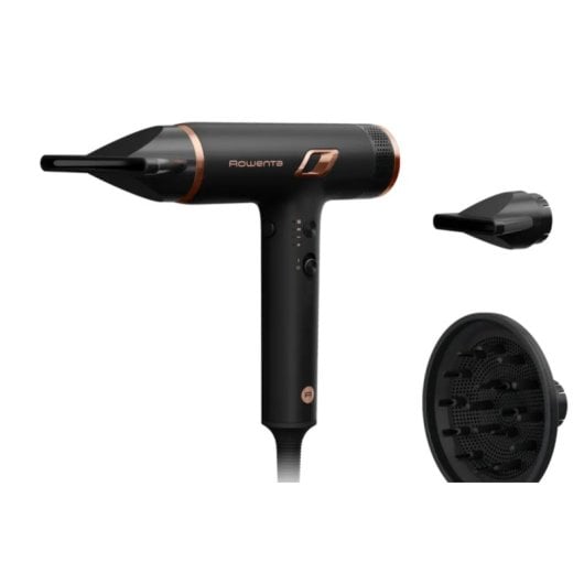 Sèche-cheveux professionnel Rowenta NANO HY8310, 1700 W, 3 températures, 3 vitesses, noir