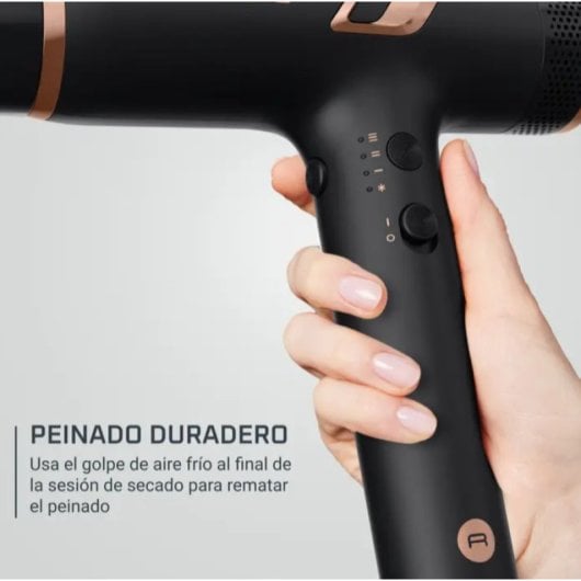 Sèche-cheveux professionnel Rowenta NANO HY8310, 1700 W, 3 températures, 3 vitesses, noir