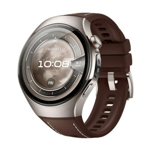 Smartwatch HUAWEI WATCH 5 eSIM GPS 46mm AMOLED Titanio Marrone Autonomia 11 Giorni SpO2 ECG Gestures NFC
