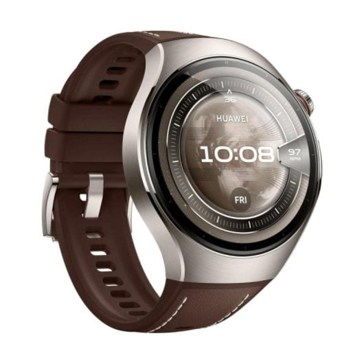 Smartwatch HUAWEI WATCH 5 eSIM GPS 46mm AMOLED Titanio Marrone Autonomia 11 Giorni SpO2 ECG Gestures NFC