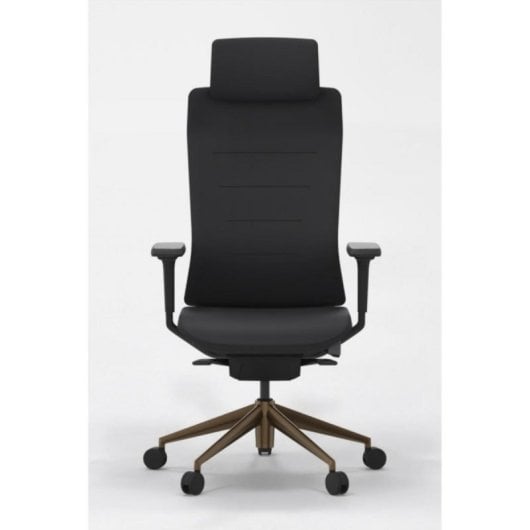 Chaise de bureau ergonomique Actiu Tnk Flex Soul Metal, soutien lombaire, accoudoirs 3D, certification 24h, tissu noir M