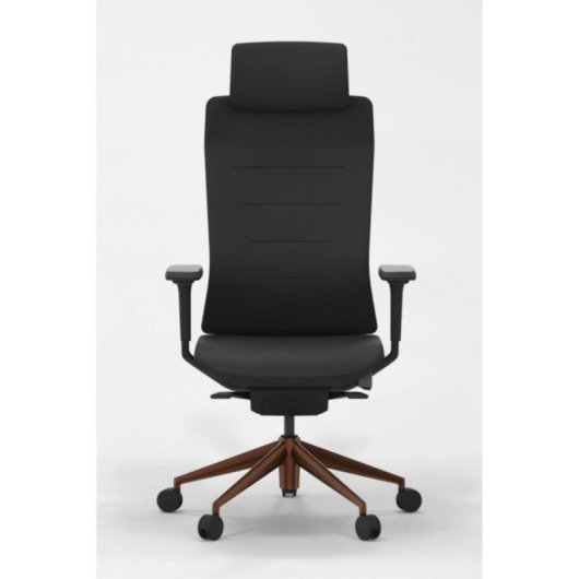 Chaise de bureau ergonomique Actiu Tnk Flex Soul Metal, soutien lombaire, accoudoirs 3D, certification 24h, tissu noir M