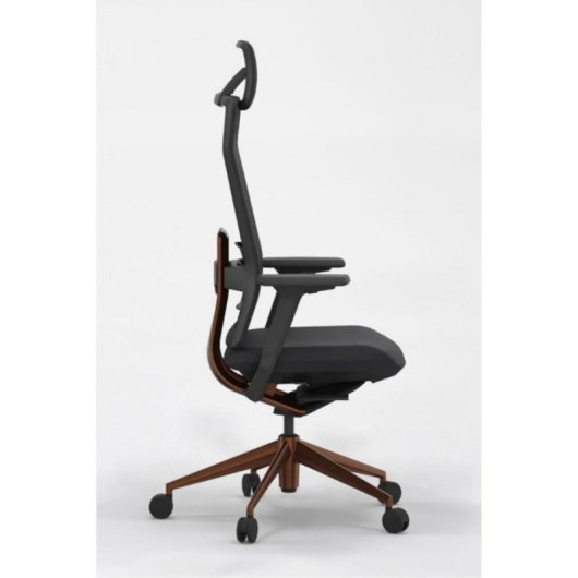 Chaise de bureau ergonomique Actiu Tnk Flex Soul Metal, soutien lombaire, accoudoirs 3D, certification 24h, tissu noir M