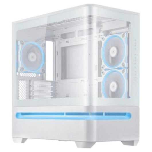 ASUS PRIME AP202 ARGB Boîtier PC Micro ATX/Mini-ITX Blanc avec Panneau en Verre Trempé, ARGB et Filtre Anti-Poussière