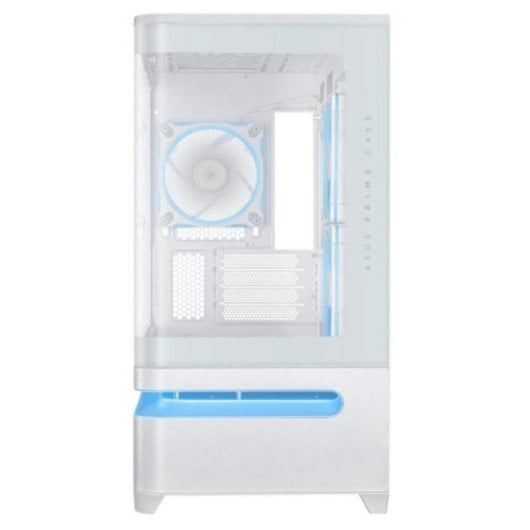 ASUS PRIME AP202 ARGB Boîtier PC Micro ATX/Mini-ITX Blanc avec Panneau en Verre Trempé, ARGB et Filtre Anti-Poussière