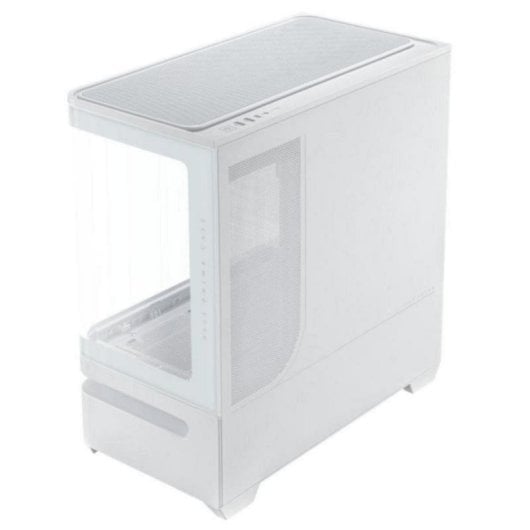 ASUS PRIME AP202 ARGB Boîtier PC Micro ATX/Mini-ITX Blanc avec Panneau en Verre Trempé, ARGB et Filtre Anti-Poussière