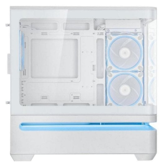 ASUS PRIME AP202 ARGB Boîtier PC Micro ATX/Mini-ITX Blanc avec Panneau en Verre Trempé, ARGB et Filtre Anti-Poussière