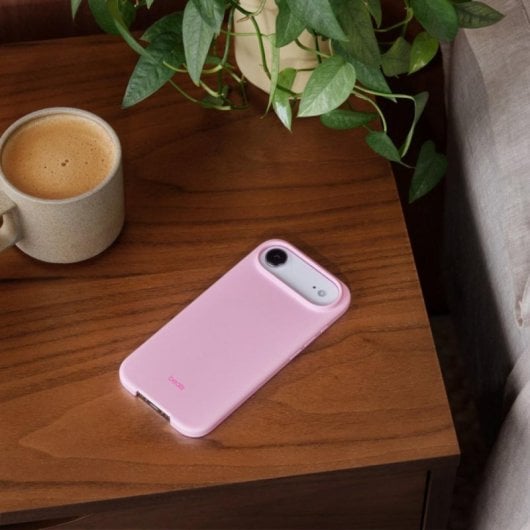 Beats Coque MagSafe avec Contrôle de Caméra pour iPhone Air Pebble Pink 6,5" Microfibres/Plastique