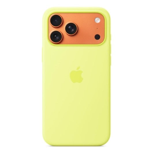 Apple MGFM4ZM/A Hülle mit MagSafe für iPhone 17 Pro Max Neon Yellow Silikon/Mikrofaser