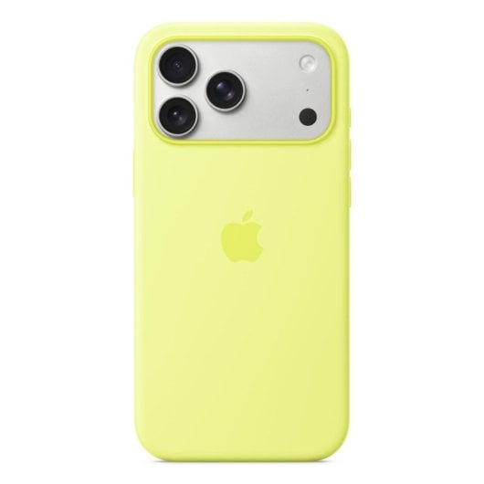 Apple MGFM4ZM/A Hülle mit MagSafe für iPhone 17 Pro Max Neon Yellow Silikon/Mikrofaser