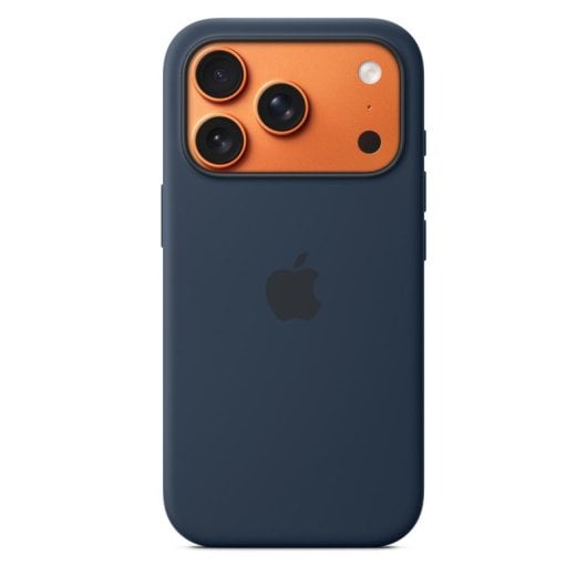 Funda de silicona con MagSafe para iPhone 17 Pro color Midnight Azul oscuro