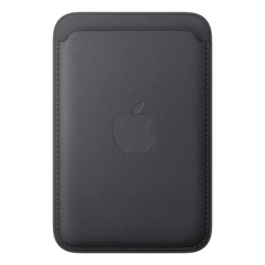 Portafoglio a Trama Fine con MagSafe per iPhone Nero Microtwill