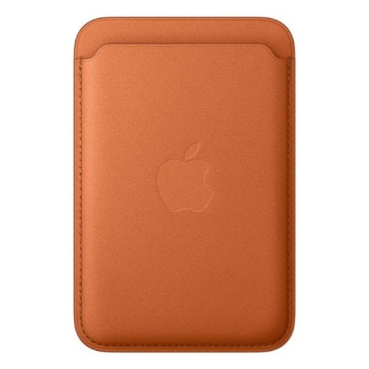 Portefeuille tressé fin avec MagSafe pour iPhone, Orange, Microtwill