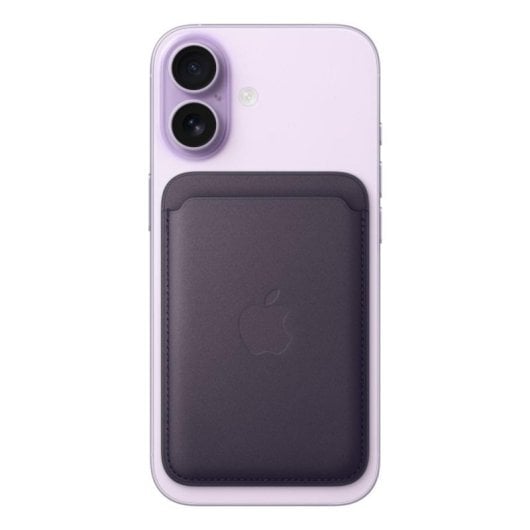 Portafoglio intrecciato fine con MagSafe per iPhone, Purple, Microtwill