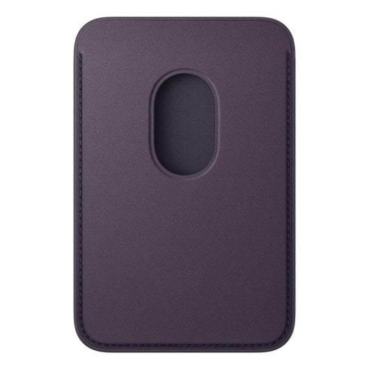 Portafoglio intrecciato fine con MagSafe per iPhone, Purple, Microtwill