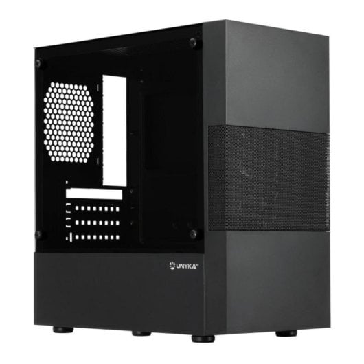 Caja UNYKAch Aero C25 Micro ATX Negra con Fuente ATX 500W y Panel Lateral de Cristal Templado