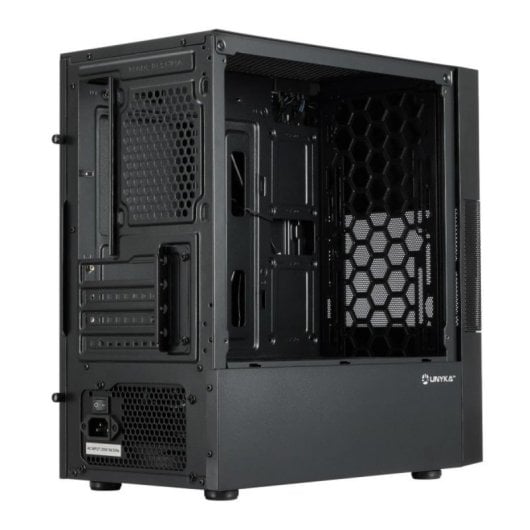Caja UNYKAch Aero C25 Micro ATX Negra con Fuente ATX 500W y Panel Lateral de Cristal Templado