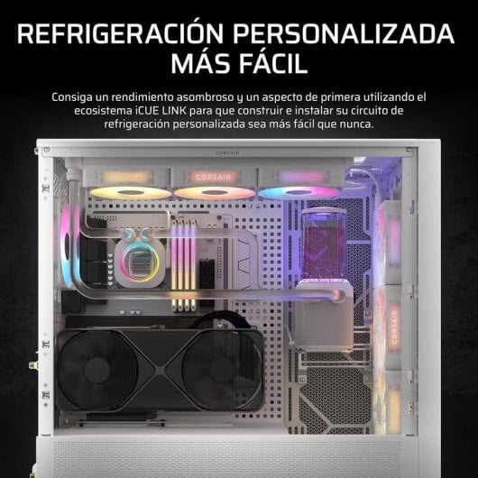 Refrigeração Líquida Corsair iCUE Link XH505i RX360 360mm 3 Ventoinhas RGB Kit Elite Branco