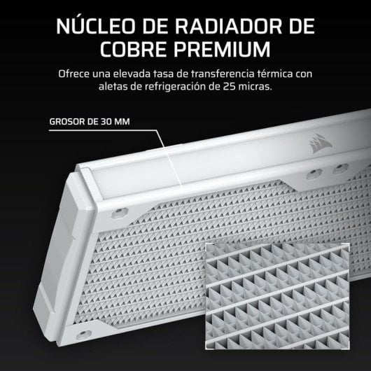 Corsair Hydro X Series XR5 240 Radiador para Refrigeração Líquida 240mm iCUE Link Branco