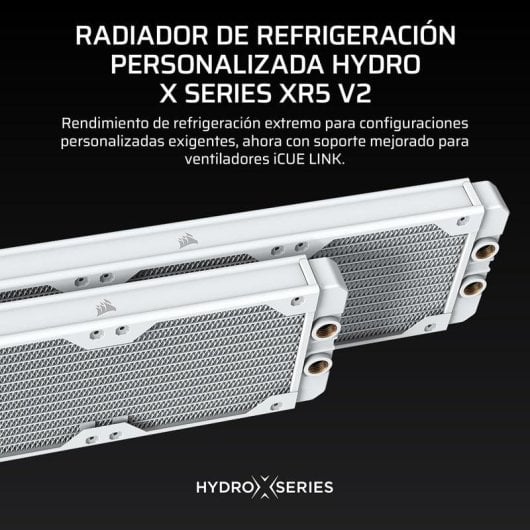 Refrigeración Líquida Corsair Hydro X Series XR5 360mm 3 Ventiladores Blanco iCUE Link