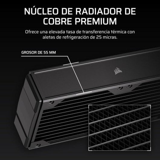 Refrigeración Líquida Corsair Hydro X Series XR7 360mm 3 Ventiladores Placas Protección
