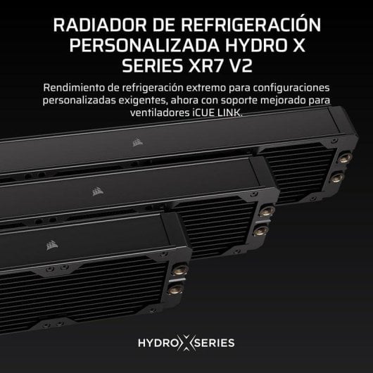 Refrigeración Líquida Corsair Hydro X Series XR7 480mm 4 Ventiladores Placas Protección G1/4