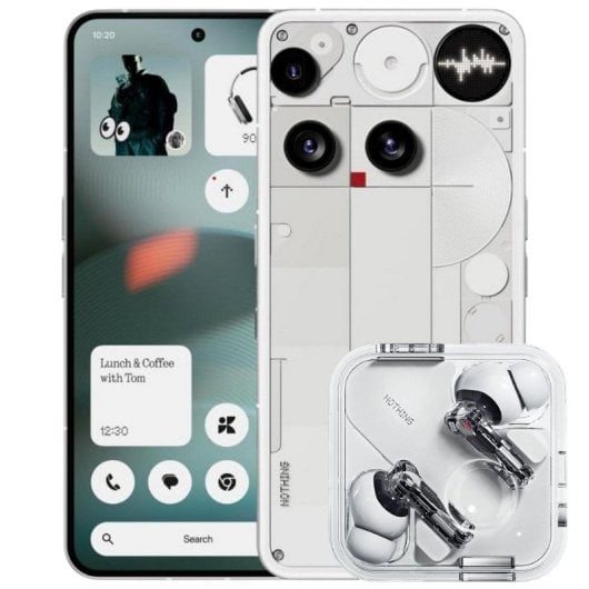 Nothing Phone (3) 6.67" AMOLED 16GB/512GB BT 6.0 WiFi 7 65W + Ear Auriculares Bluetooth Blancos