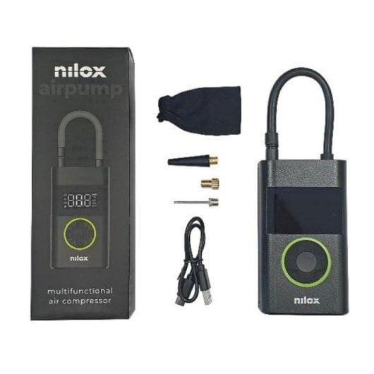 Compresor portátil Nilox NXAIRPUMP 10 bar 4000 mAh USB Tipo C Linterna Negra