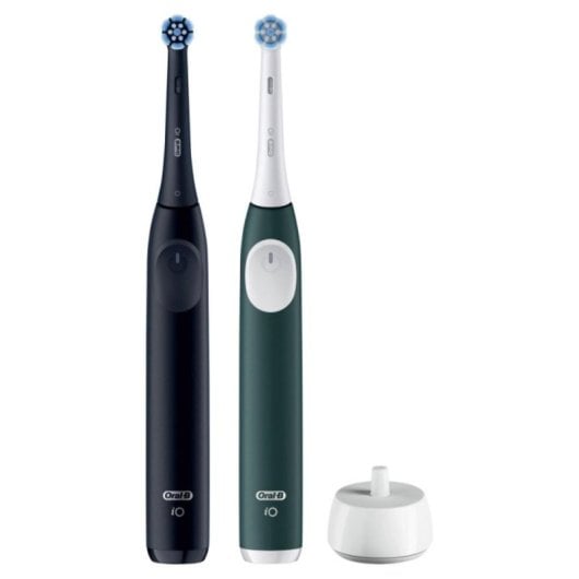 Elektrische Zahnbürste Oral-B iO Series 2 Schwarz Grün Vibrationsbürste 3 Modi 2 Griffstücke 2 Köpfe