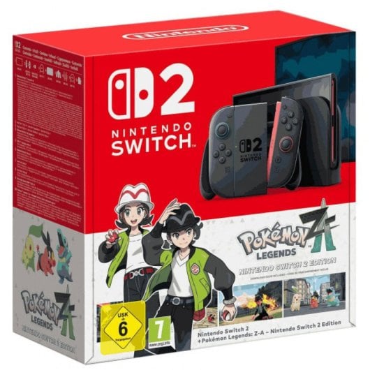 Nintendo Switch 2 7.9" FullHD HDR 120Hz 256GB Azul/Rojo + Leyendas Pokémon Z-A