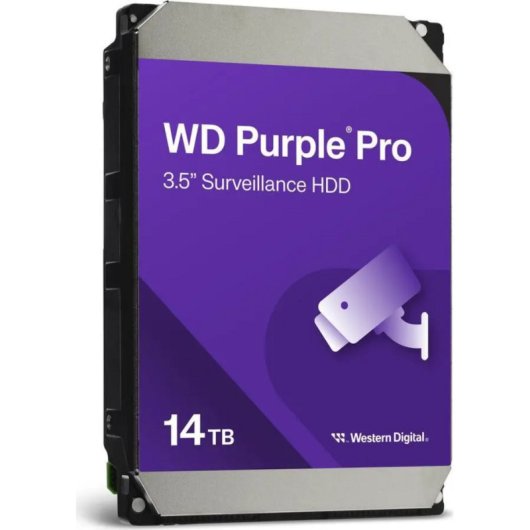 Disco Duro Western Digital 14TB HDD 7200rpm 6 Gbit/s WD142PURP Purple Pro + Proteção Avançada