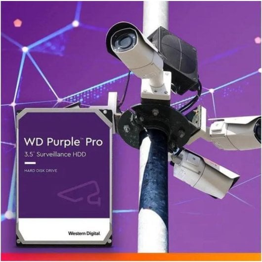 Disco Duro Western Digital 14TB HDD 7200rpm 6 Gbit/s WD142PURP Purple Pro + Proteção Avançada