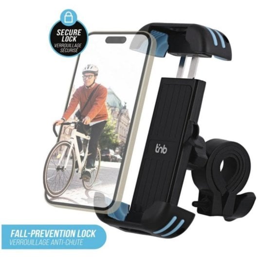 Soporte manillar ABS Smartphone 7" bloqueo anticaída 360° silicona antideslizante negro
