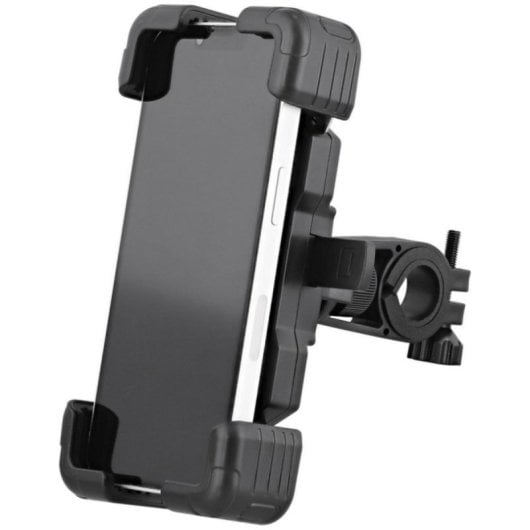 Supporto smartphone universale manubrio bici/scooter ABS 7,2" nero rotazione 360° antishock blocco automatico