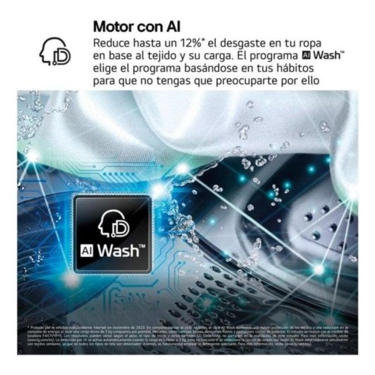 Lavadora carga frontal LG Serie 700 F4X7009TWS 9 kg 1350 rpm clase A Wi-Fi IA blanca