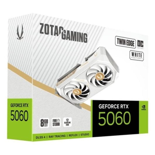 Tarjeta Gráfica Zotac GeForce RTX 5060 Twin Edge OC White 8GB GDDR7 Reflex 2 RTX AI DLSS4