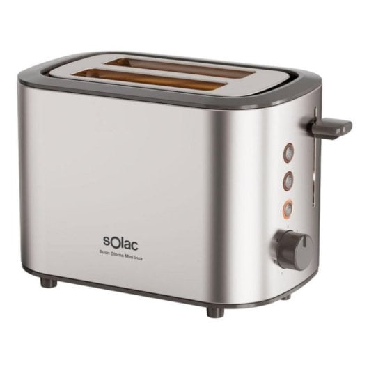 Tostadora Solac Buon Giorno Mini Inox 870W 2 ranuras acero inoxidable 6 niveles