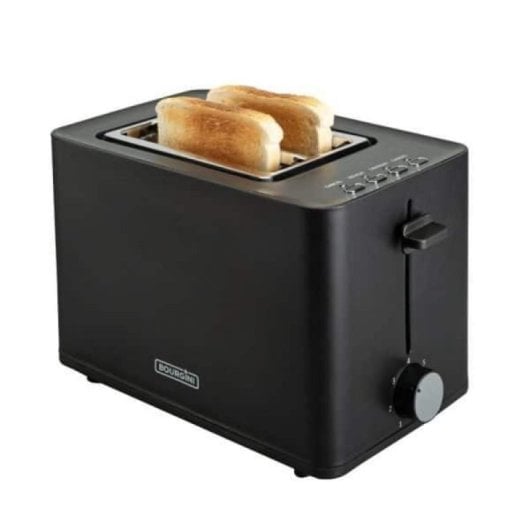 Tostadora Bourgini 14.0402.00.00 negra 2 rebanadas 850 W ranura larga sandwich extraancha