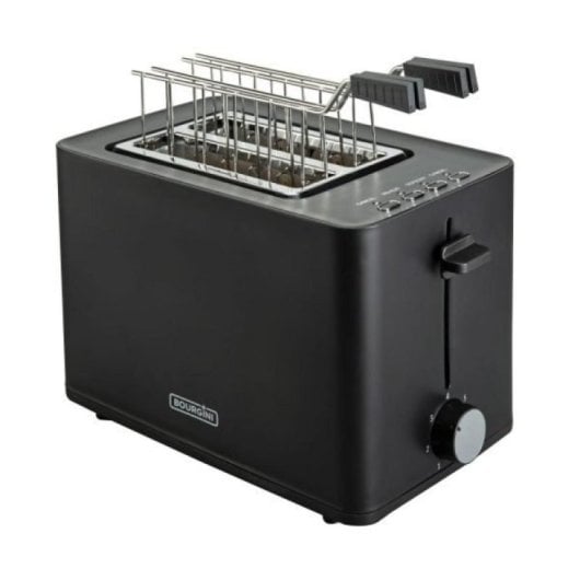 Tostadora Bourgini 14.0402.00.00 negra 2 rebanadas 850 W ranura larga sandwich extraancha
