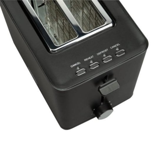 Tostadora Bourgini 14.0402.00.00 negra 2 rebanadas 850 W ranura larga sandwich extraancha