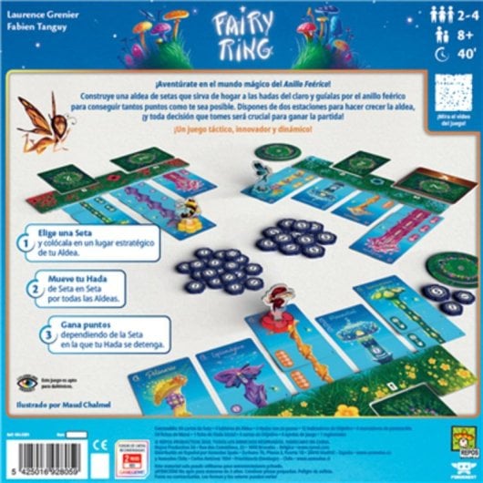 Juego de cartas Fairy Ring logico 66 cartas multicolor para 2 a 4 jugadores 40 min tablero incluido espanol