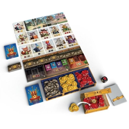 Juego de cartas For a Crown logico multijugador 3 a 5 jugadores 62 cartas tablero figuras