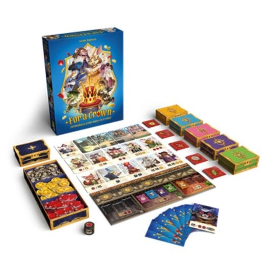 Juego de cartas For a Crown logico multijugador 3 a 5 jugadores 62 cartas tablero figuras