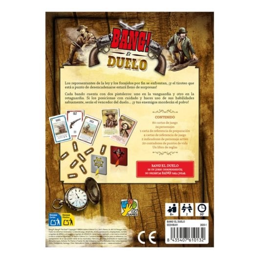 Bang! El Duelo Juego de Cartas Español 2 Jugadores Multicolor