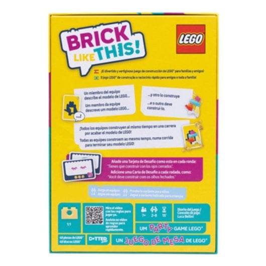 Juego de Cartas Lógico Brick Like This! Multijugador 2-8 jugadores 48 piezas LEGO multicolor