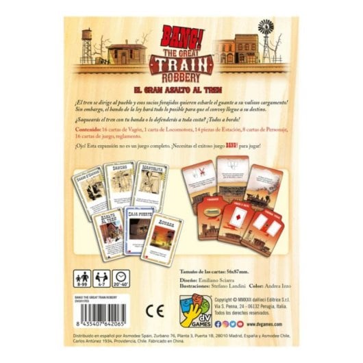 Bang! El gran asalto al tren Expansión Juego de Cartas 4-7 jugadores 40 min Español
