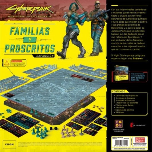 Cyberpunk 2077 Familias y Proscritos Expansion Juego de Cartas Español 1-5 Jugadores 90-120min
