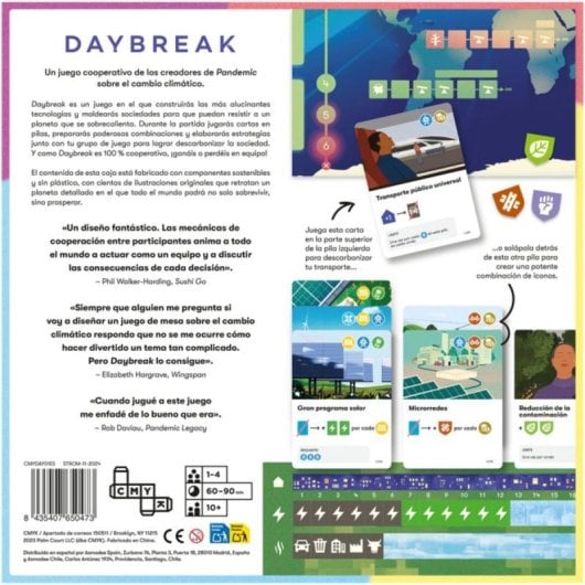 Juego de mesa Daybreak cooperativo español 1-4 jugadores estrategia sostenible